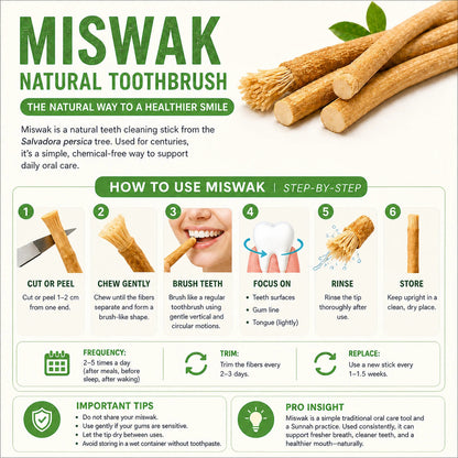 Miswak Sticks for Teeth Organic | Siwak Toothbrush Stick