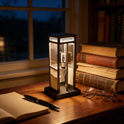 Retro Telephone Booth Bedside Night Light 📞✨