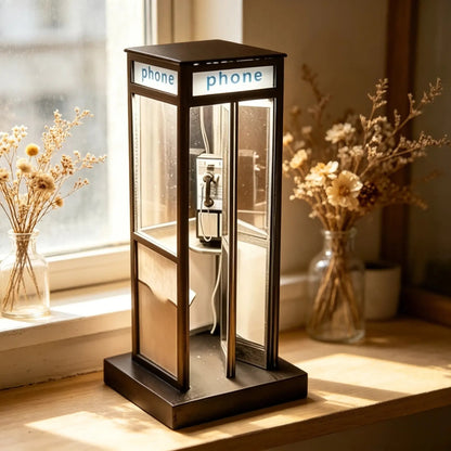 Retro Telephone Booth Bedside Night Light 📞✨