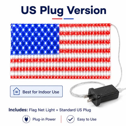🎉Bright American Flag LED mesh light, Waterproof Indoor/Outdoor light