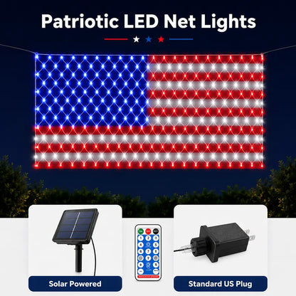 🎉Bright American Flag LED mesh light, Waterproof Indoor/Outdoor light