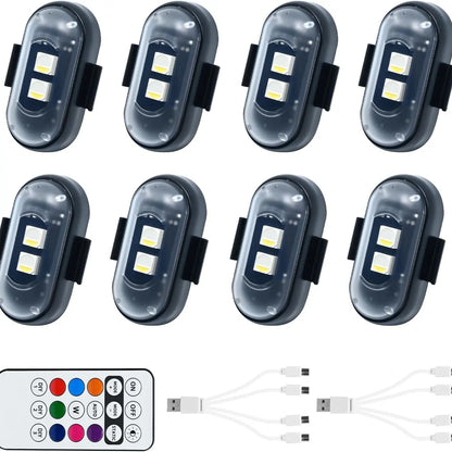 🚨 Remote Wireless RGB LED Strobe Light