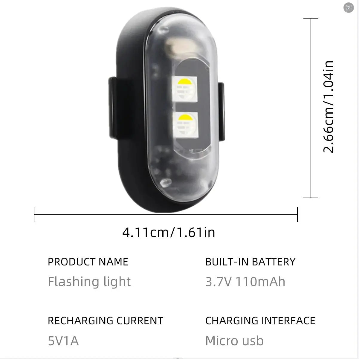 🚨 Remote Wireless RGB LED Strobe Light