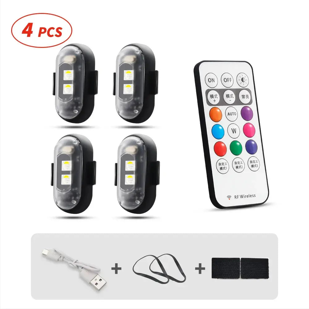 🚨 Remote Wireless RGB LED Strobe Light