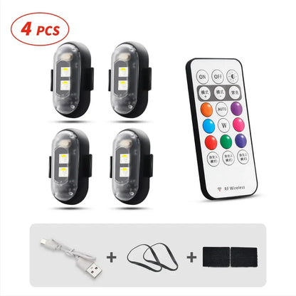 🚨 Remote Wireless RGB LED Strobe Light