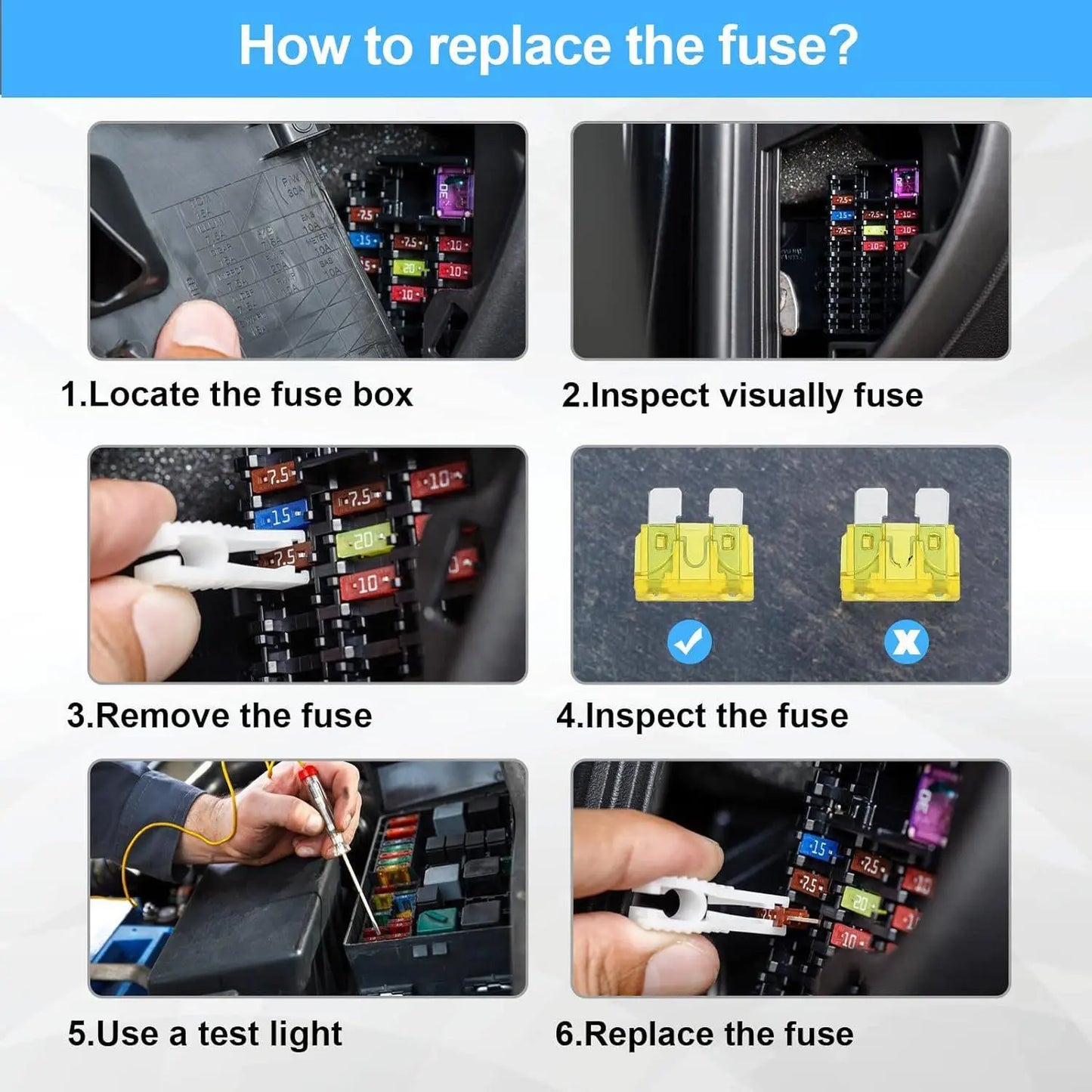 306 PCS Car Blade Fuse Assortment Set