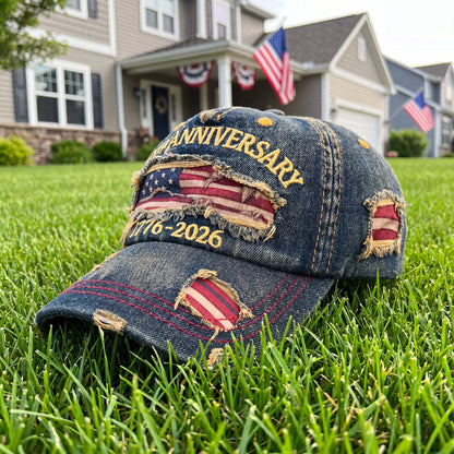 🇺🇸 250th Anniversary Patriotic Denim Hat