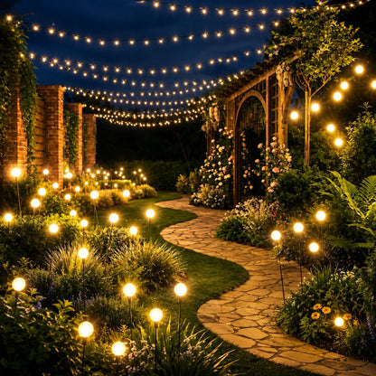 Solar Powered Firefly Swaying Garden Lights