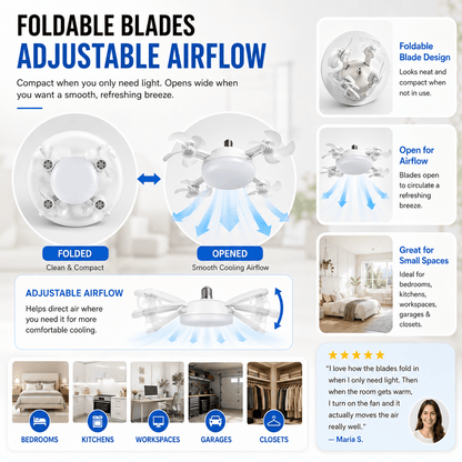 Smart E27 Socket LED Ceiling Fan Light