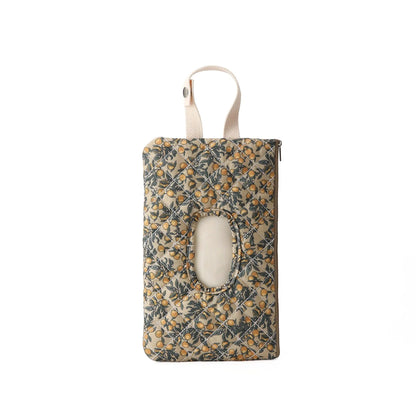 Hangable Floral Quilted Wet Wipes Pouch