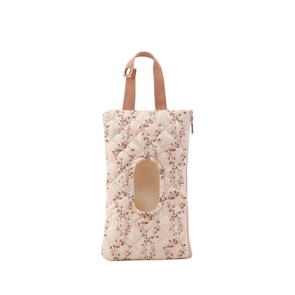 Hangable Floral Quilted Wet Wipes Pouch