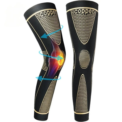 Copper Full Leg Sports Compression Sleeves