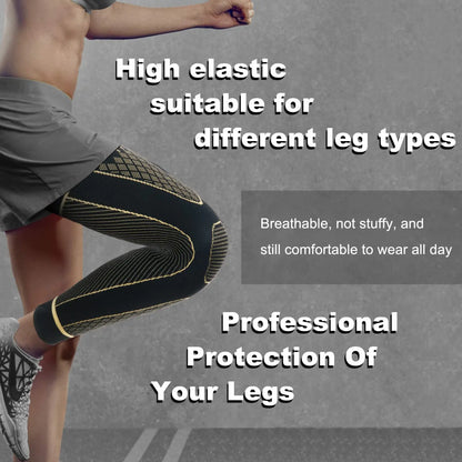 Copper Full Leg Sports Compression Sleeves