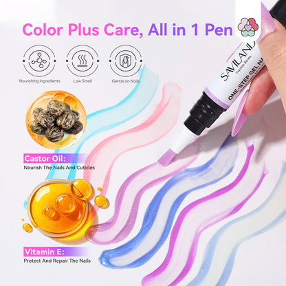 💅5-in-1 Aurora Gel Nail Pen – One-Step, No-Mess UV/LED Manicure