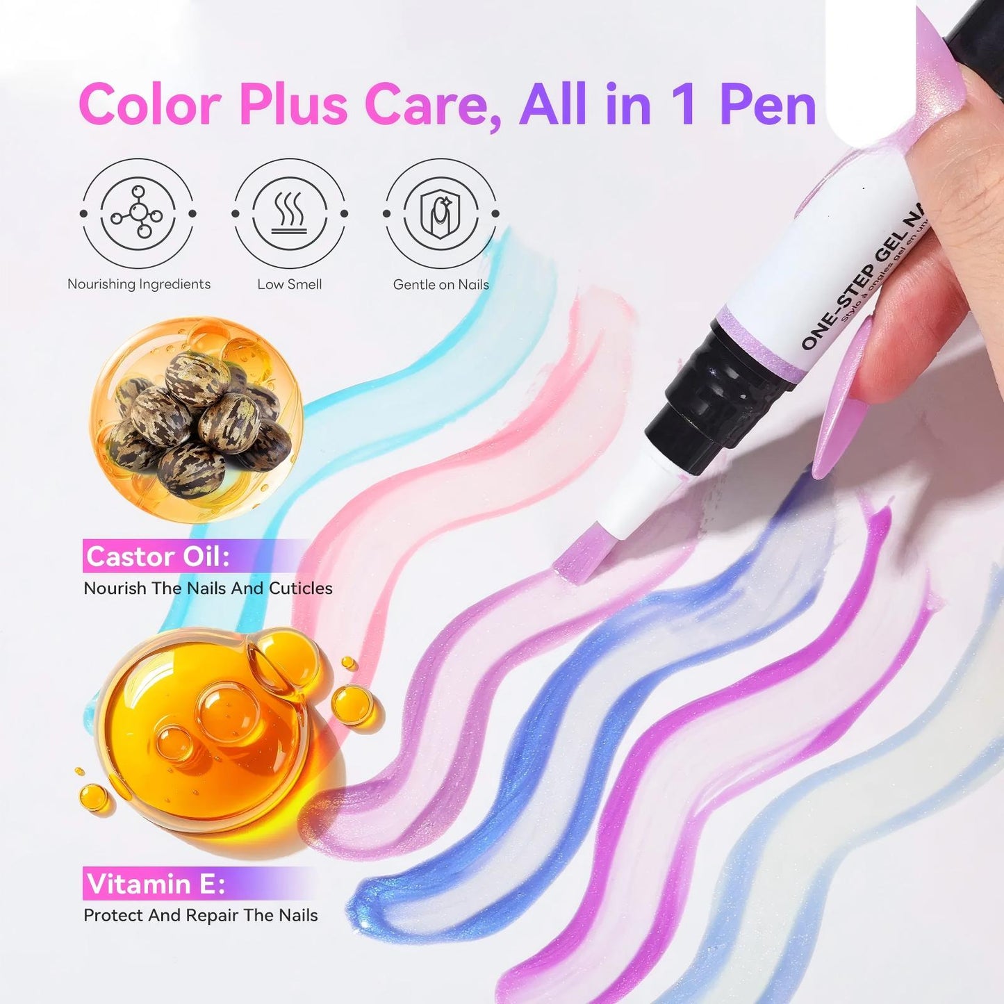 💅5-in-1 Aurora Gel Nail Pen – One-Step, No-Mess UV/LED Manicure