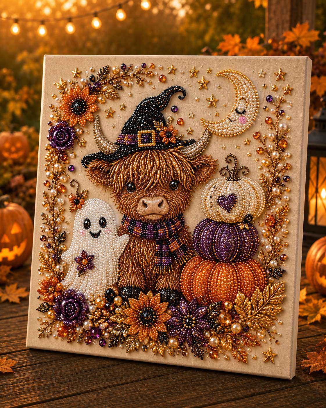 Halloween Pumpkin & Ghost Pearl Art DIY Kit