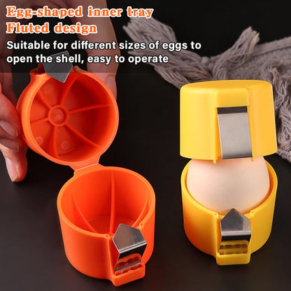 🍳Manual Egg Shell Opener - Fast Egg Shell Remover with Stainless Steel Cutter, No-Mess Kitchen Gadget