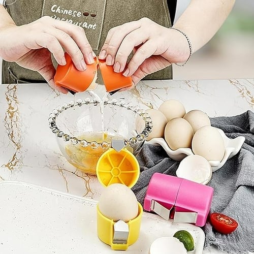 🍳Manual Egg Shell Opener - Fast Egg Shell Remover with Stainless Steel Cutter, No-Mess Kitchen Gadget