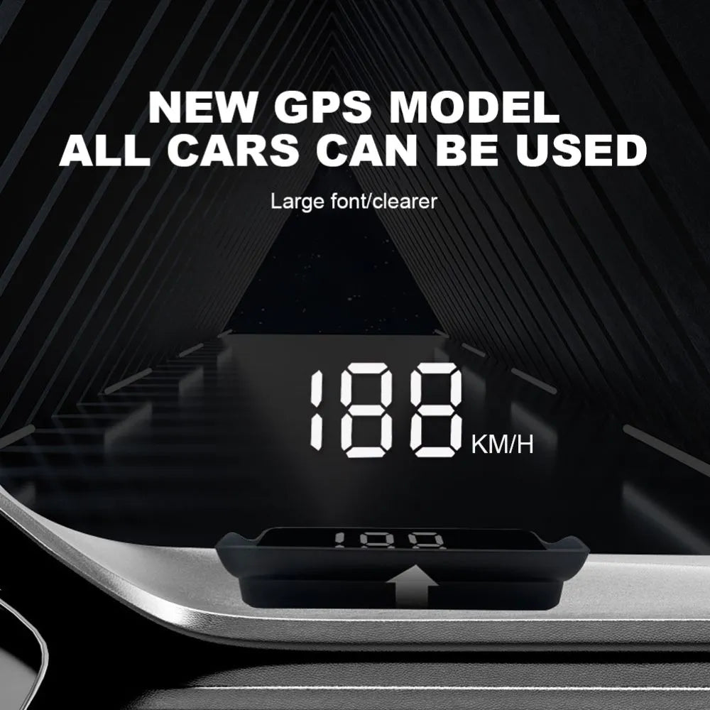 🚗Car GPS Speedometer Head-Up Display with Integrated Light Shield & Digital Screen