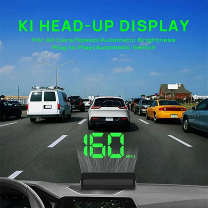 🚗Car GPS Speedometer Head-Up Display with Integrated Light Shield & Digital Screen