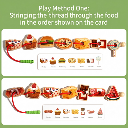 Wooden Caterpillar Lacing Toy for Toddlers