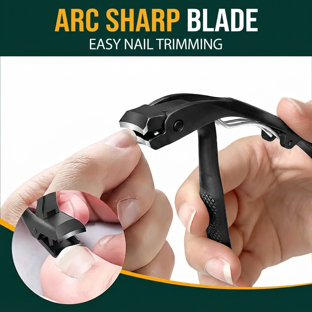 🎉 2026 Sale — Over 50,000 Sold! ✂️ Black Curved Nail Clipper – Ergonomic & Easy for Seniors 🖤