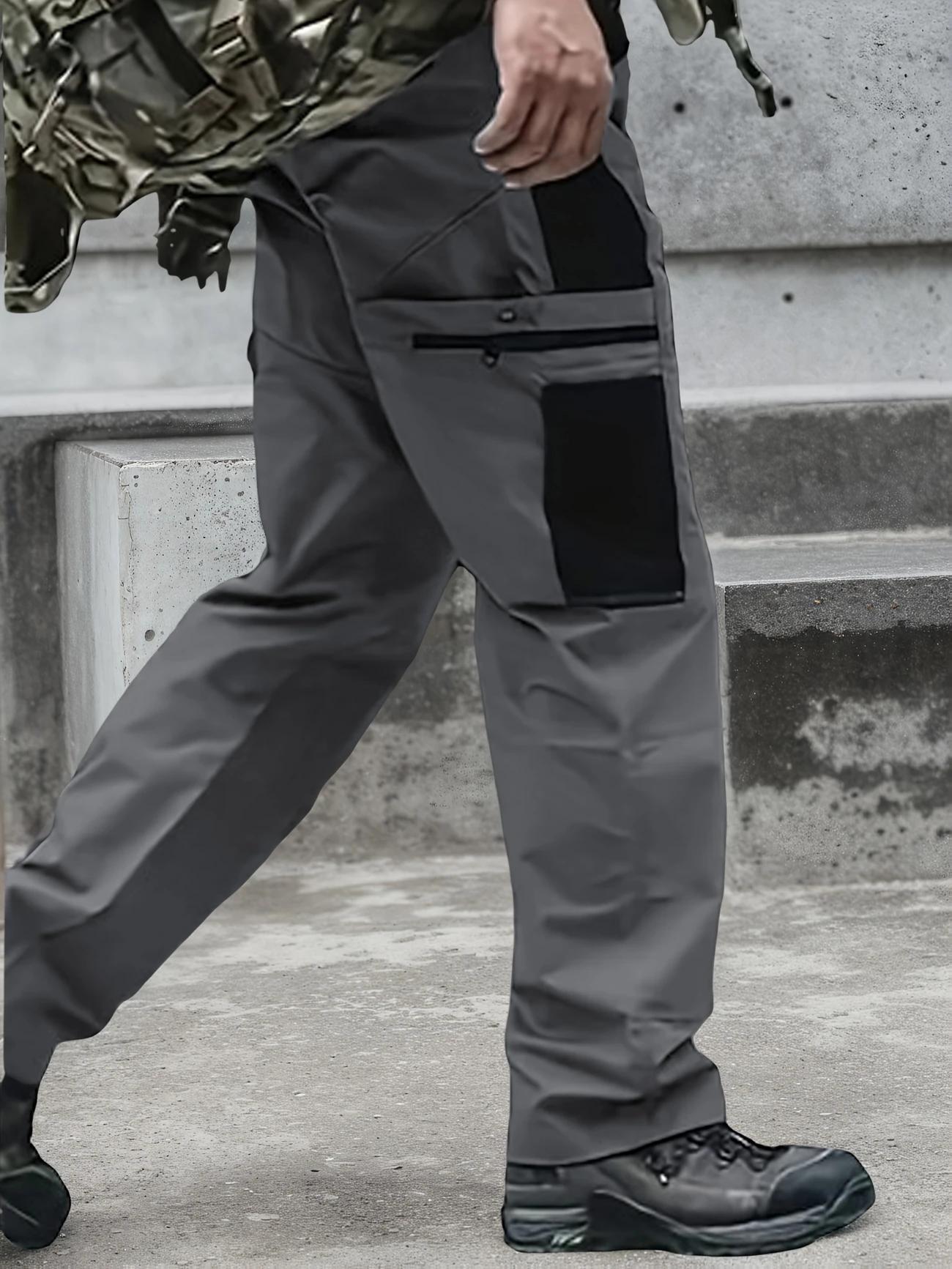 Men’s Waterproof Tactical Work Pants – Multi-Pocket Outdoor Hiking & Casual Pants