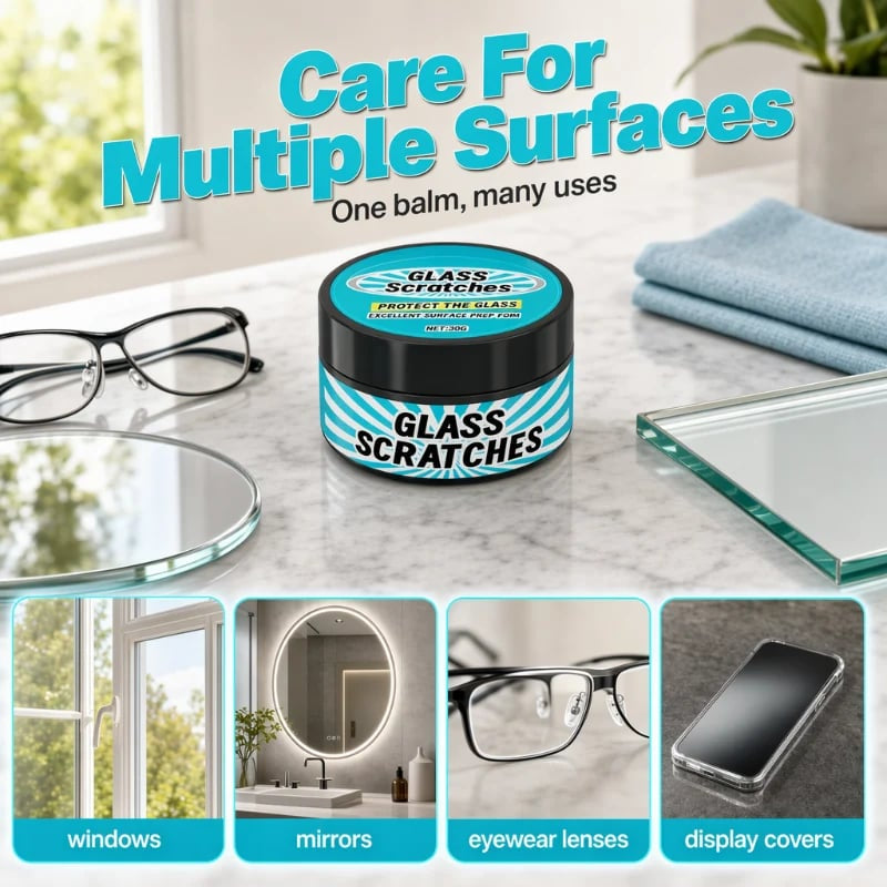 💥 Multi-Purpose Glass Scratch Repair Paste – 30g, for Windows, Mirrors & Car Glass 🪟