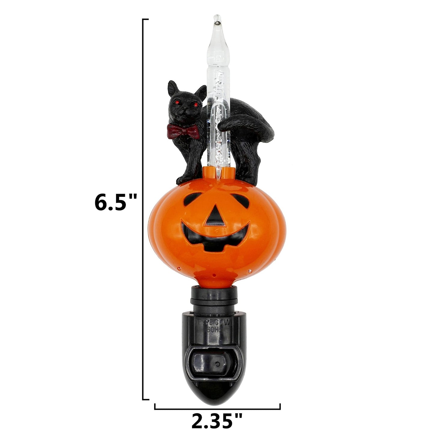 Halloween Pumpkin Jack O' Lantern & Black Cat Bubble Night Light
