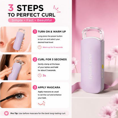 ✨Heated Eyelash Curler | 3 Heat Settings & USB-C