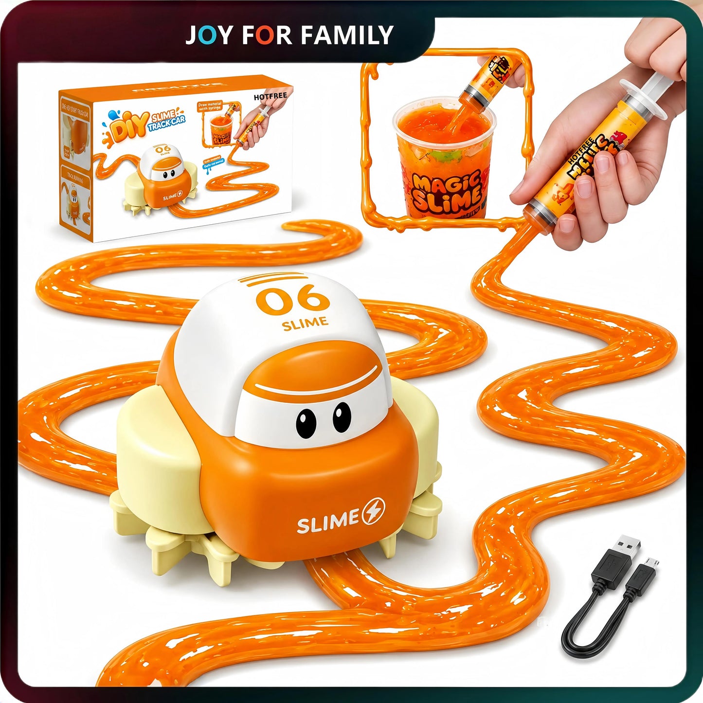 Magic Slime Race Track Set – DIY Electric Car Adventure