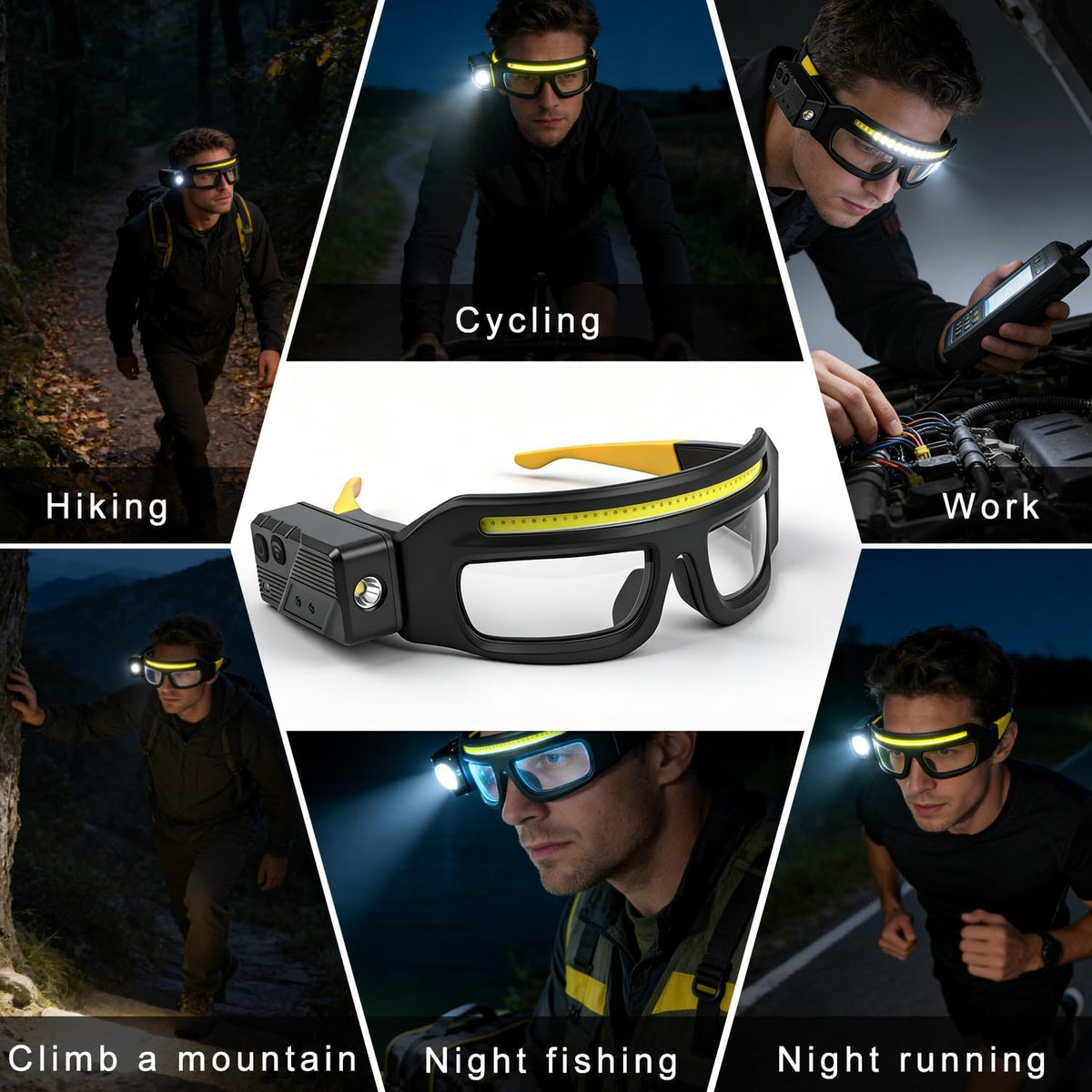 Rechargeable LED Glasses Headlamp