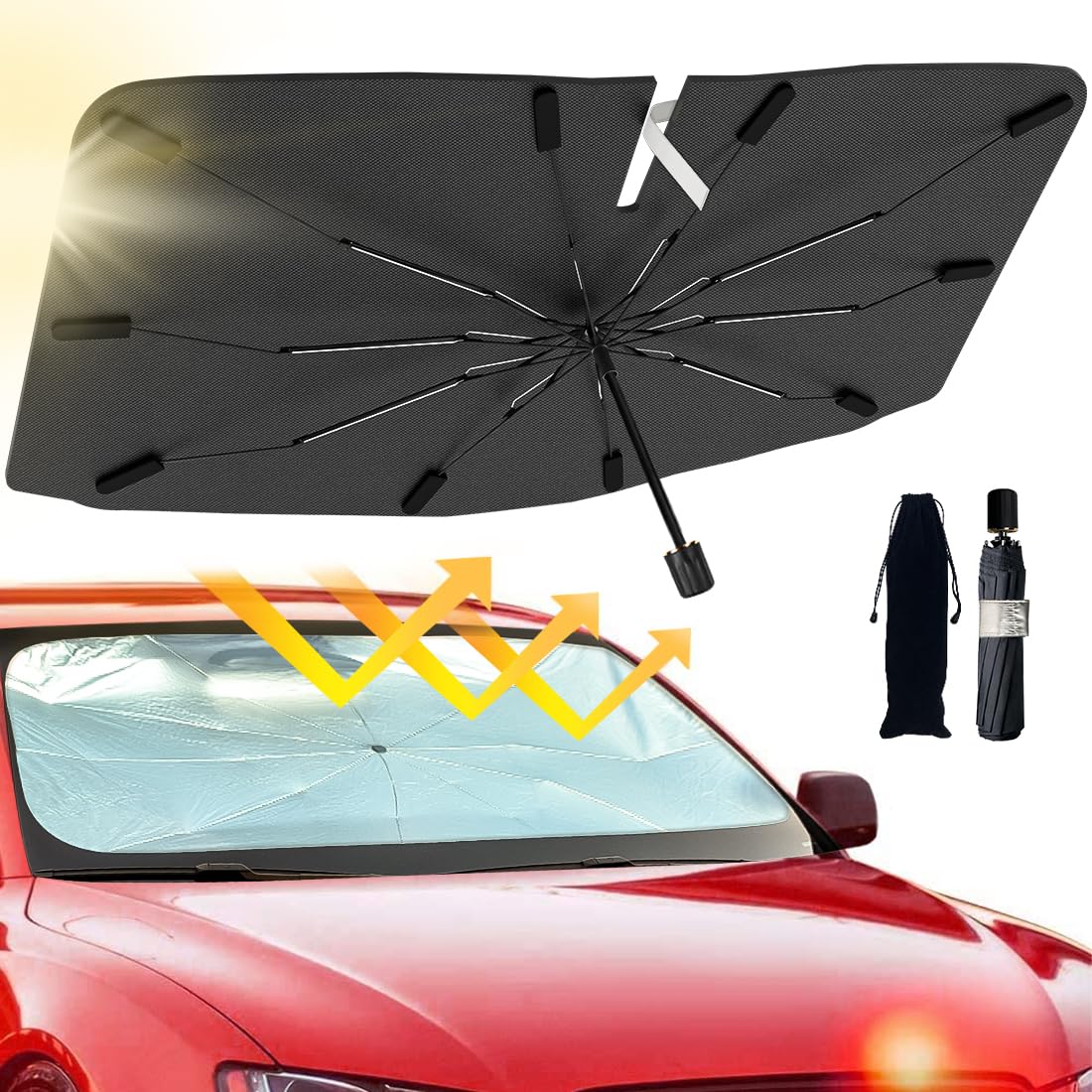 🚗 Foldable Windshield Sun Shade Umbrella