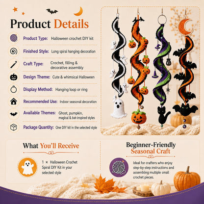 🎃 Enchanted Halloween Crochet Spiral DIY Kit