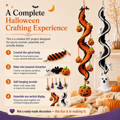 🎃 Enchanted Halloween Crochet Spiral DIY Kit