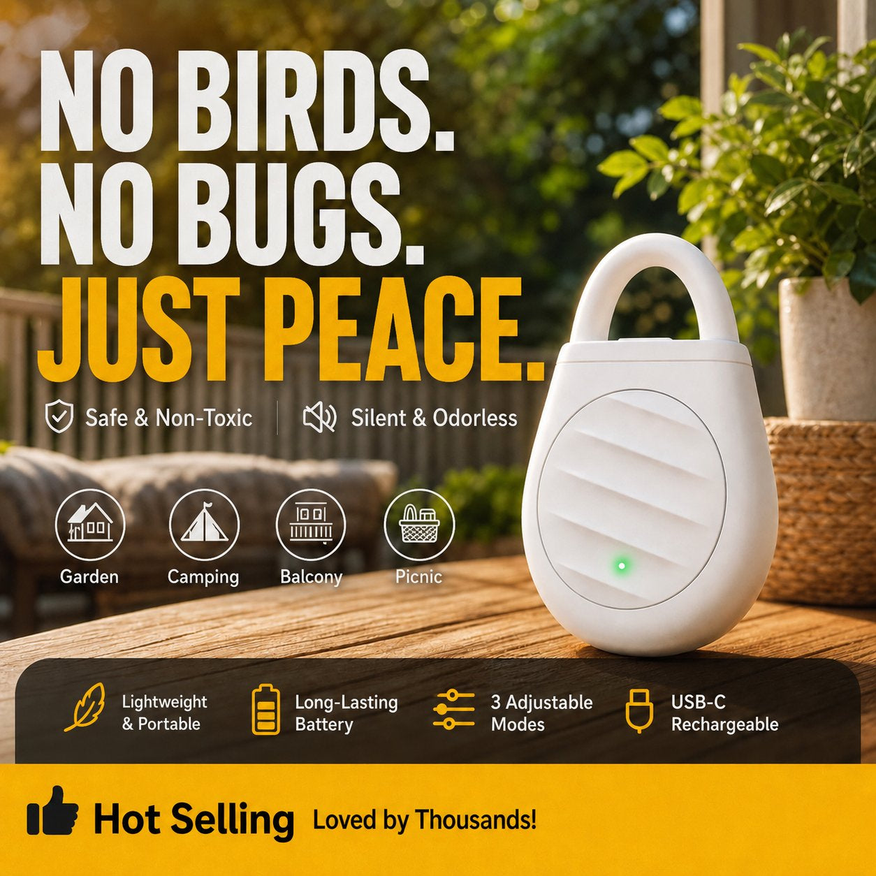 🦅Effective Garden Bird Repellent Tool - Safe & Humane Bird Deterrent for Plants and Crops