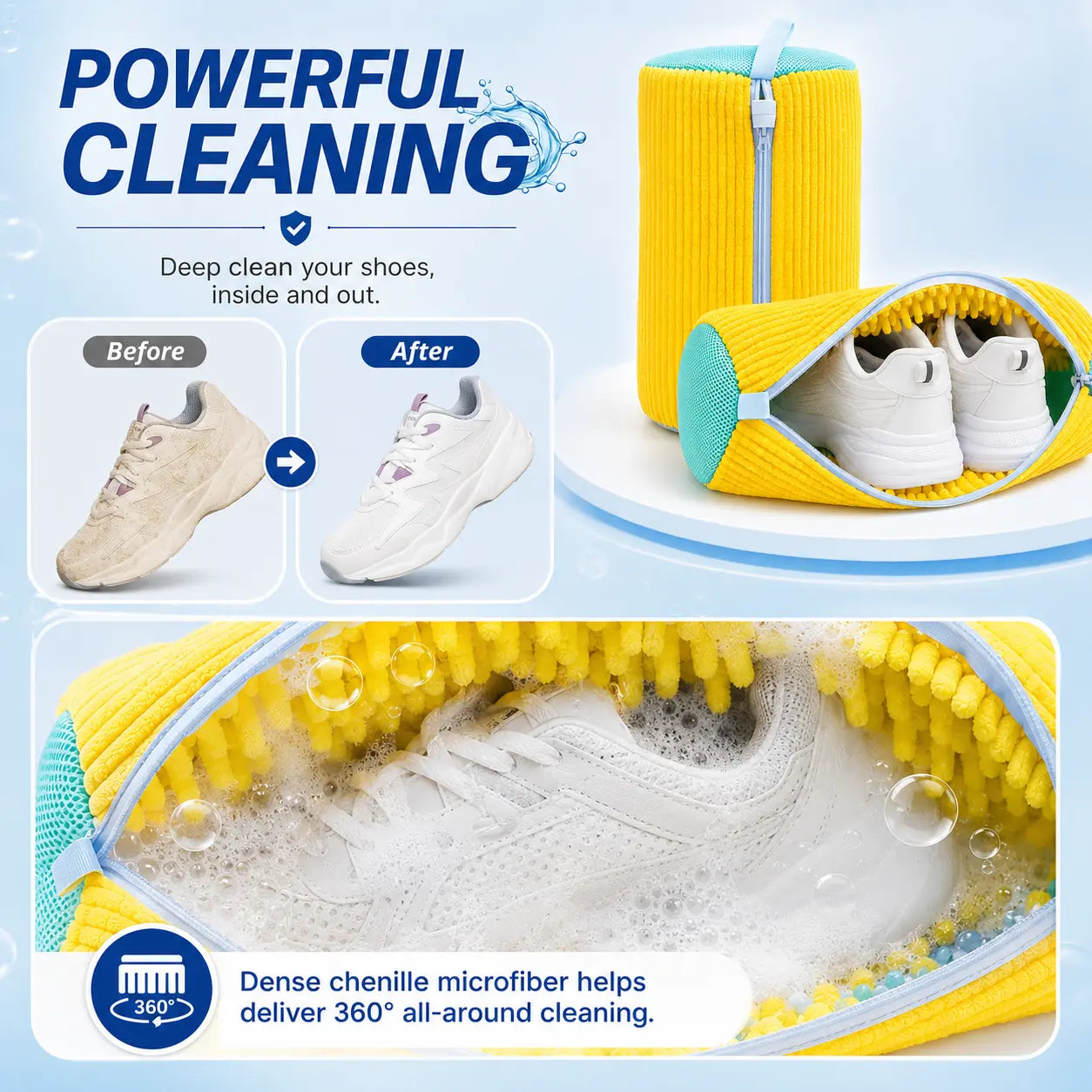 Shoe Washing Machine Bags, Laundry Shoe Bag for Washer and Dryer