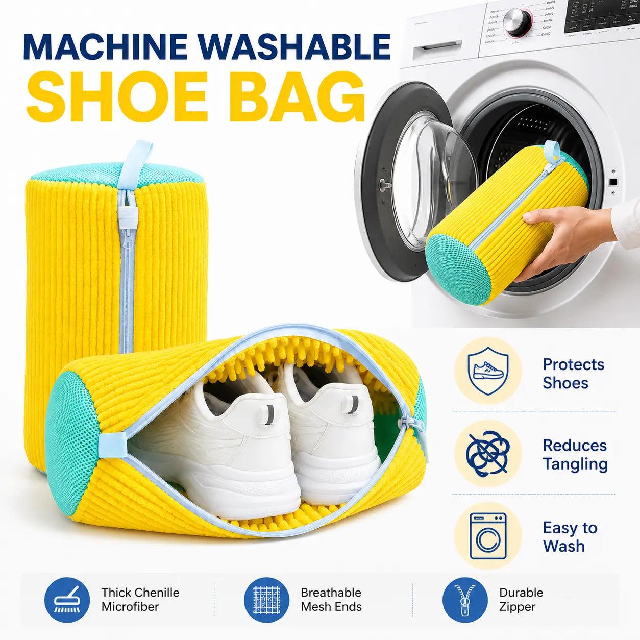 Shoe Washing Machine Bags, Laundry Shoe Bag for Washer and Dryer