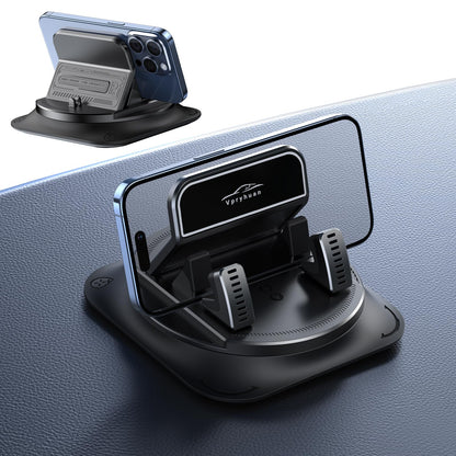 360 Degree Rotation Dashboard Phone Holder for Car, Anti-Slip Grips & One-Hand Operation