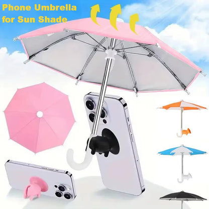 🏖️Phone Umbrella for Sun with Cute Piggy Suction Cup
