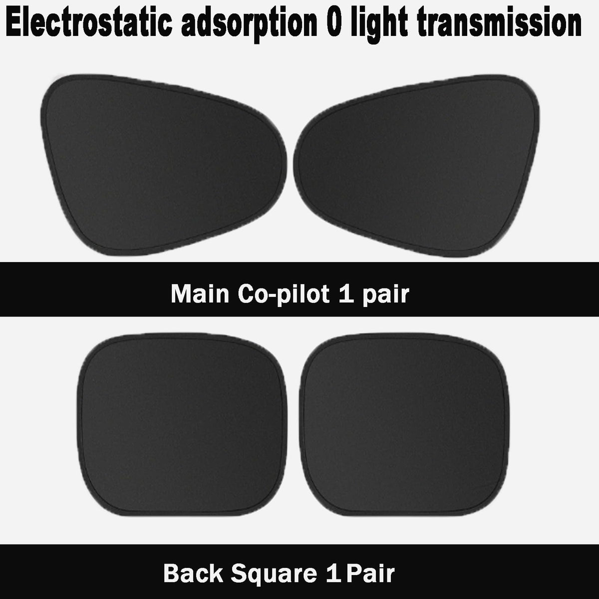 2/4-Pack Car Window Sun Shades - Static Cling UV Blocker & Glare Protector, Foldable Auto Accessories for Sedans & SUVs