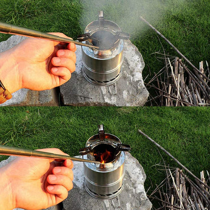 🔥Outdoor Gear Pocket Bellows - Weatherproof Collapsible Fire Bellowing Tool for Starting Fire