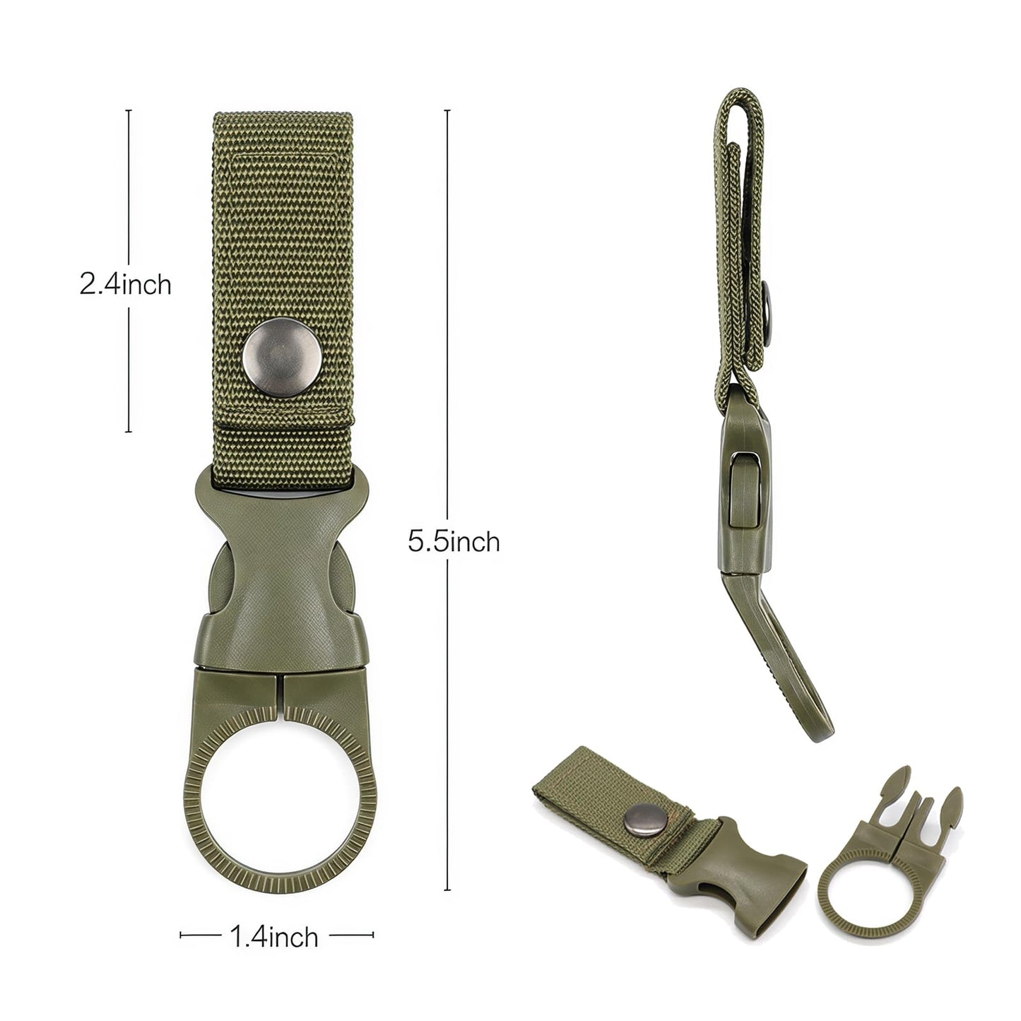 ⛰️Outdoor Water Bottle Carabiner Clips with Carabiner Buckle