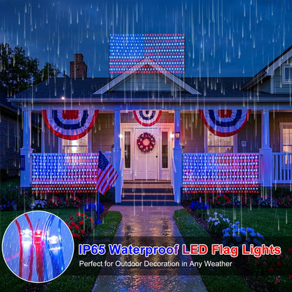 🎉Bright American Flag LED mesh light, Waterproof Indoor/Outdoor light
