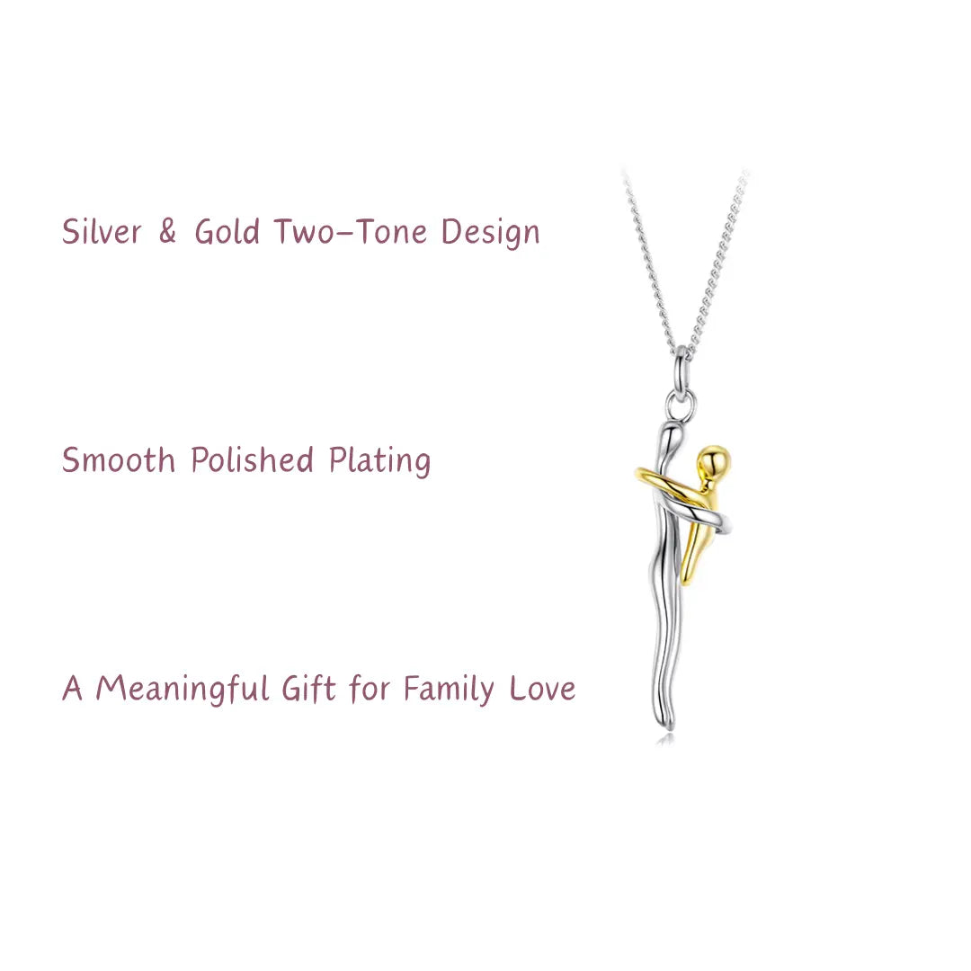 💞 Mother & Child Hug Necklace – A Bond That Lasts Forever