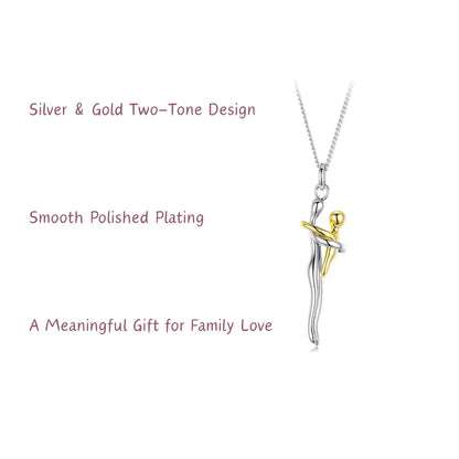 💞 Mother & Child Hug Necklace – A Bond That Lasts Forever