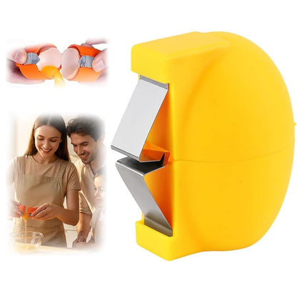 🍳Manual Egg Shell Opener - Fast Egg Shell Remover with Stainless Steel Cutter, No-Mess Kitchen Gadget