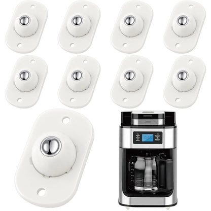 ✨ 8-Pack Self-Adhesive 360° Appliance Rollers | Easy-Move Mini Casters