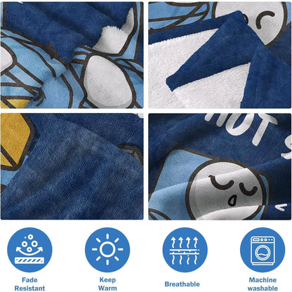 🔥Hot Sale 49% off😴🛋️ Funny Gift Dad Is Not Sleeping Flannel Blanket