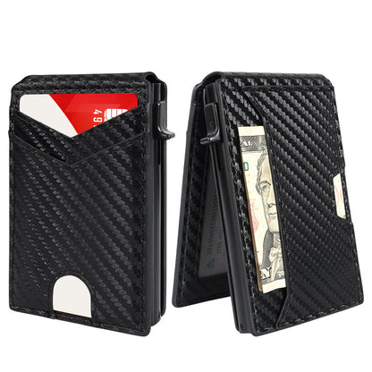 🔐 RFID Blocking Minimalist Pop-Up Wallet | One-Second Card Eject Design & Ultra Slim Pocket Wallet